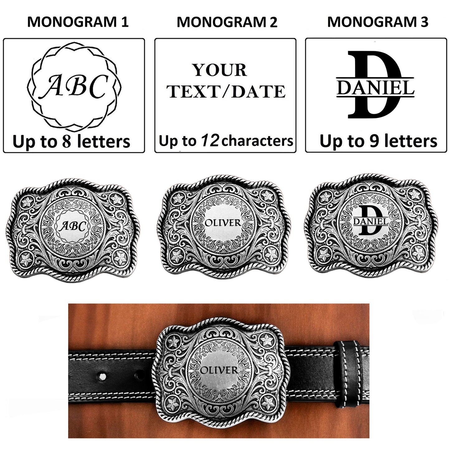 Personalized Western Cowboy Belt Buckle, Replacement Rodeo Belt Buckle Country Men's Belt Accessories, Engraved Groomsmen Belt Buckle